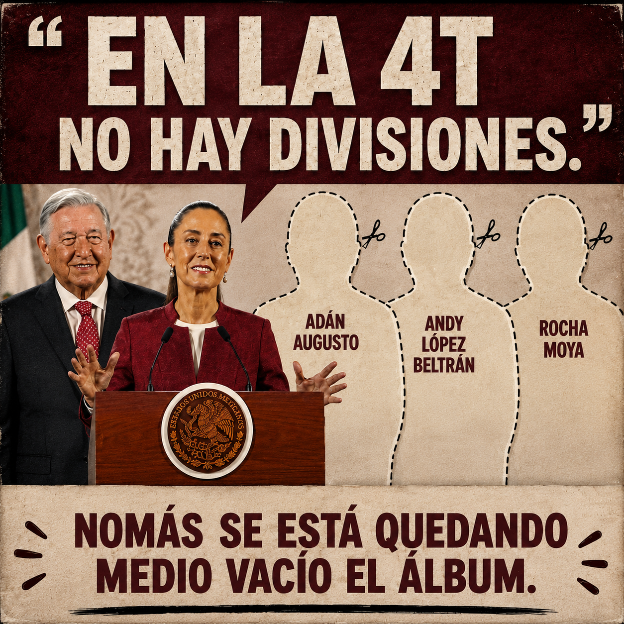 No hay divisiones, nomás ausencias.